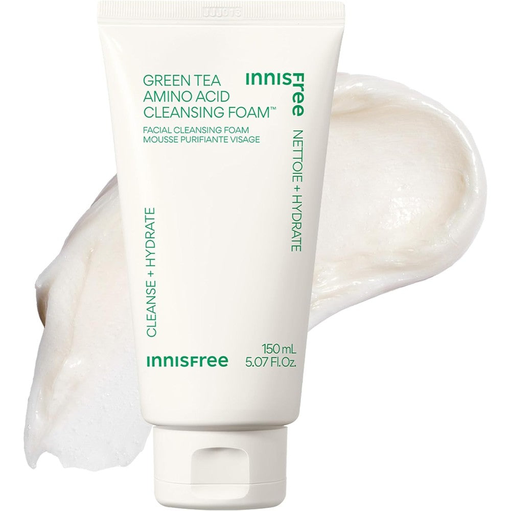 Innisfree Green Tea Amino Acid Cleansing Foam 150g front view premium Korean face wash