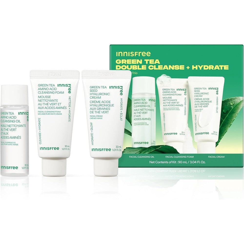 Innisfree Green Tea Amino Acid Cleansing Foam front view of tube packaging
