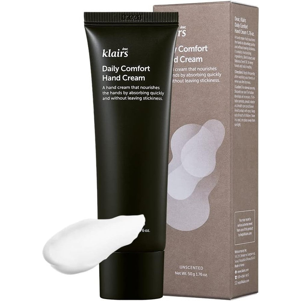 Dear Klairs Daily Comfort Hand Cream front view tube packaging