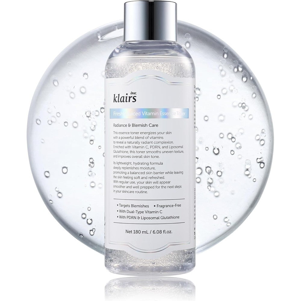 Dear Klairs Freshly Juiced Vitamin Essence Toner bottle front view
