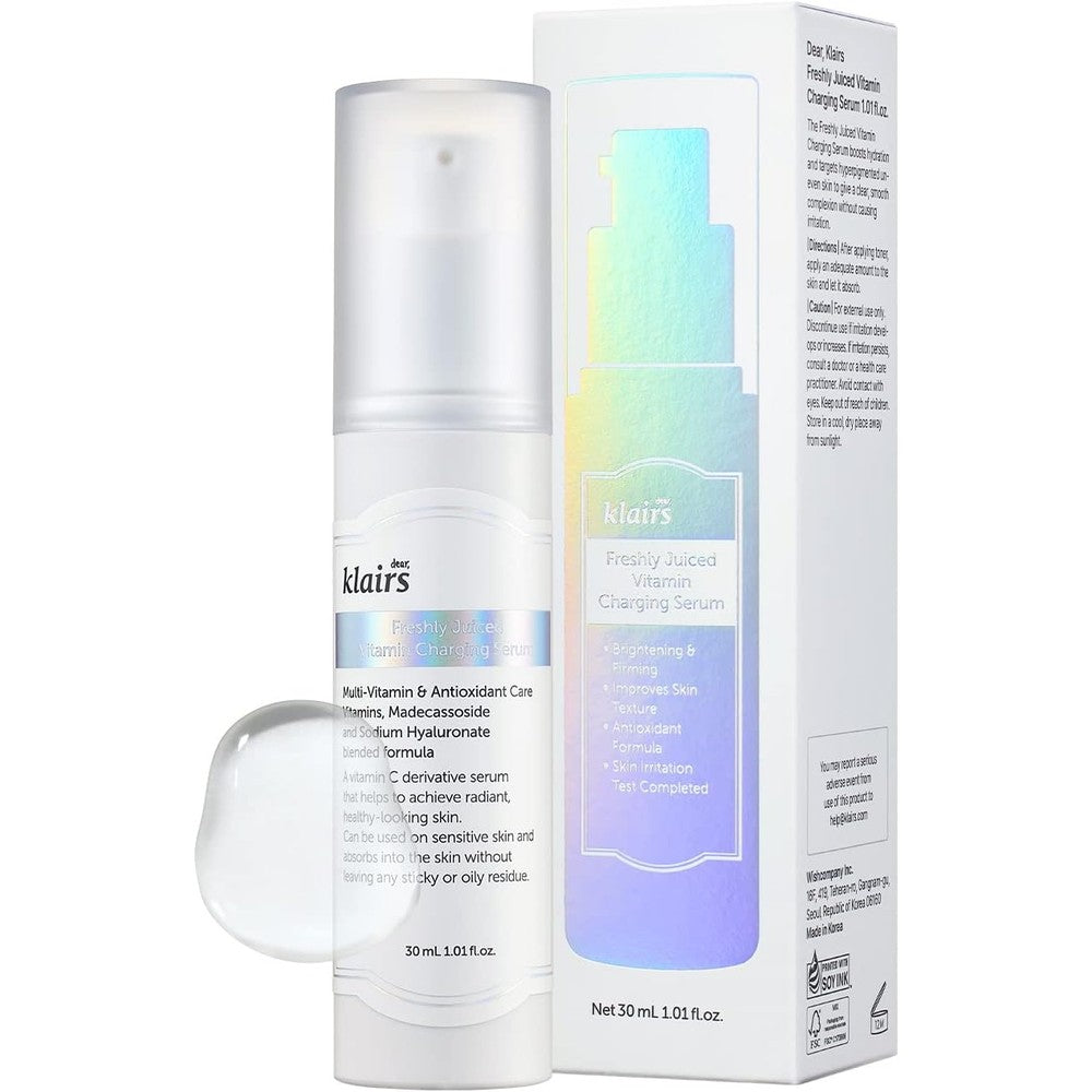 Dear Klairs Freshly Juiced Vitamin Charging Serum front view bottle