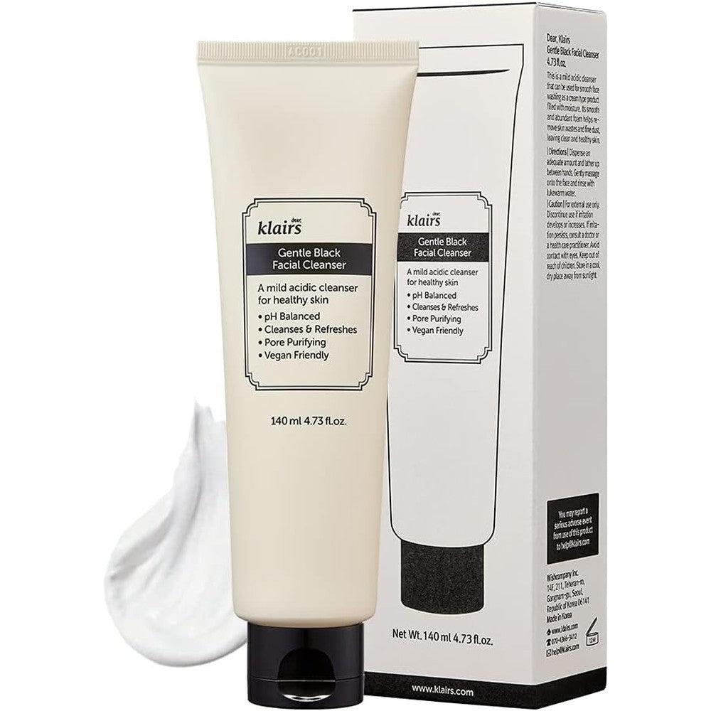 DearKlairs Gentle Black Facial Cleanser front view bottle