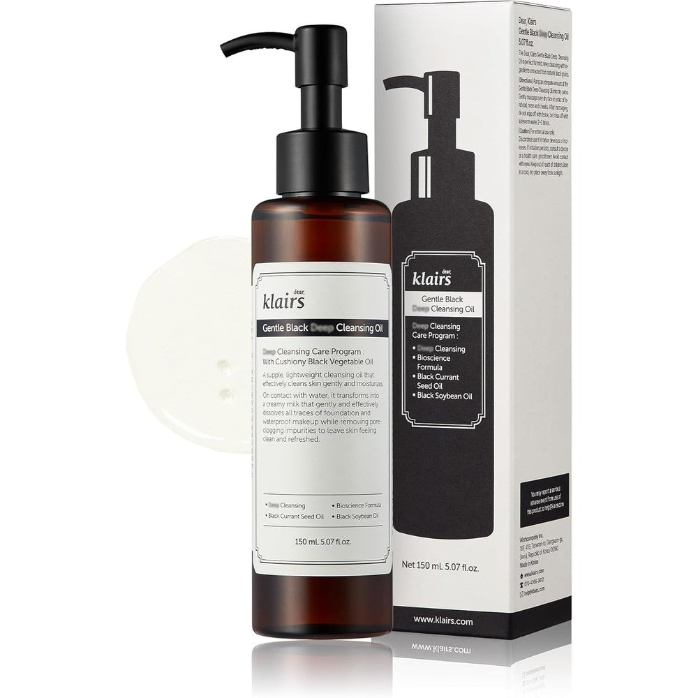 Dear Klairs Gentle Black Deep Cleansing Oil front view