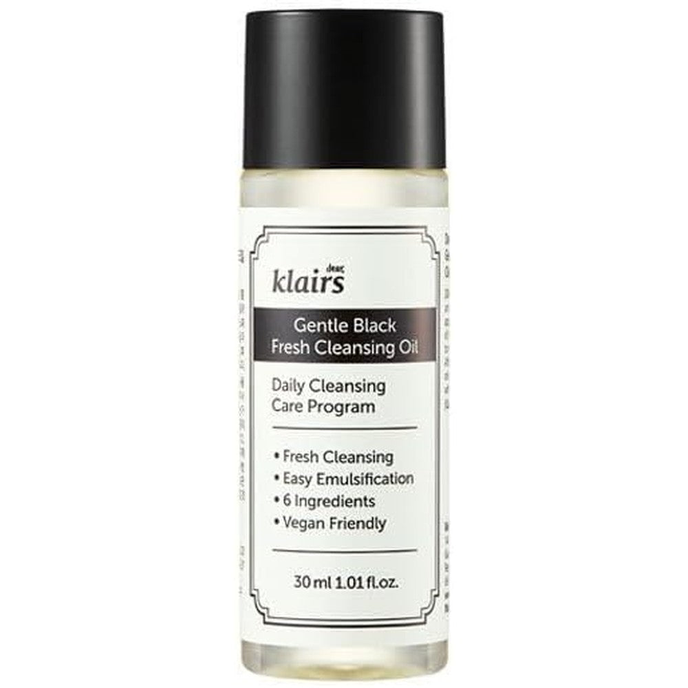 Dear Klairs Gentle Black Fresh Cleansing Oil Korean Makeup Remover For Sensitive Skin 30 Milliliters - Image 1