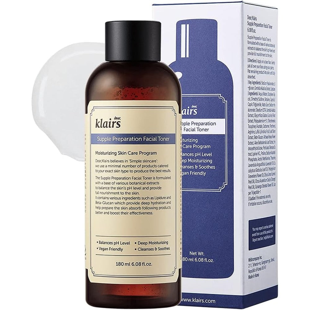 Dear Klairs Supple Preparation Facial Toner bottle front view for sensitive skin