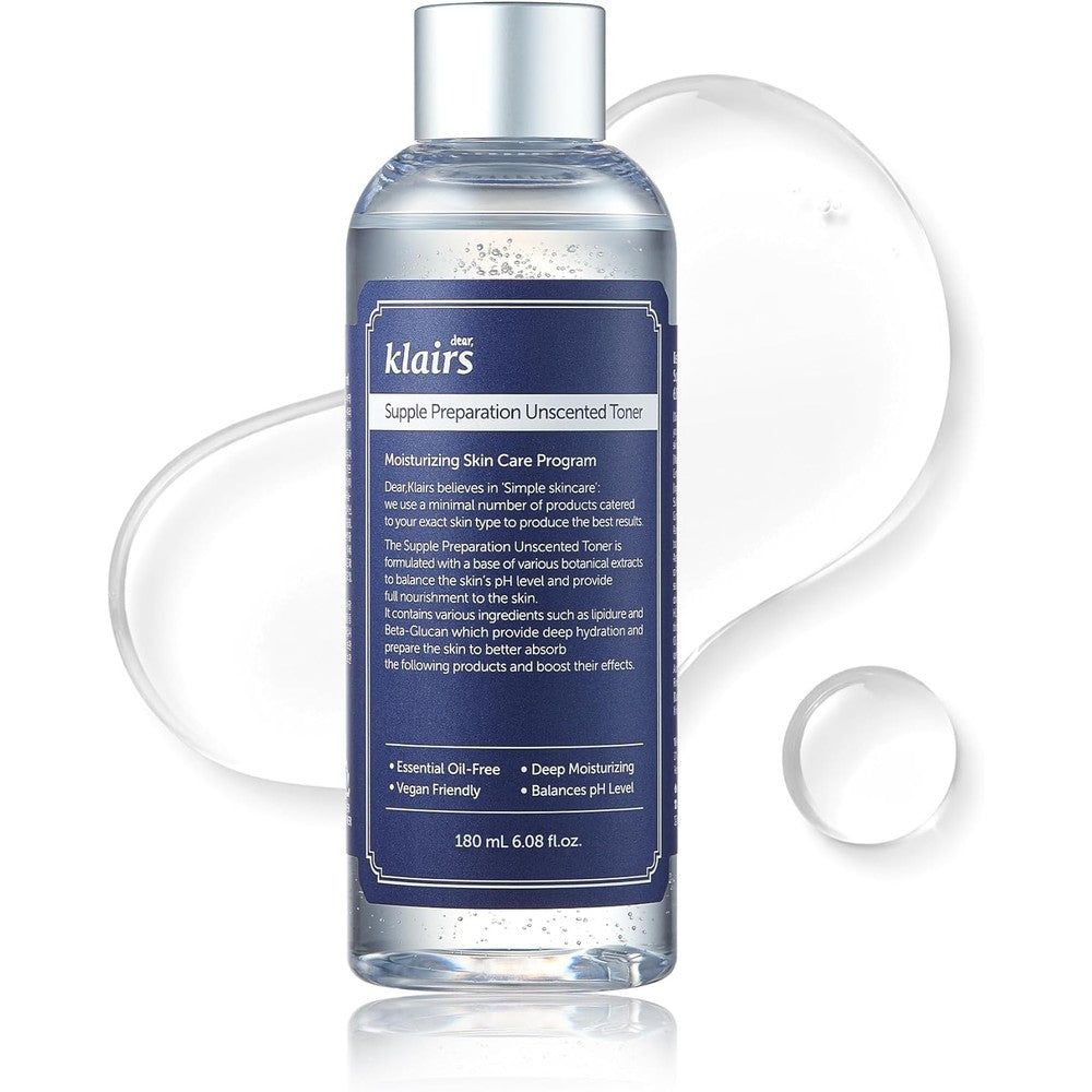 Dear Klairs Supple Preparation Unscented Toner front view bottle