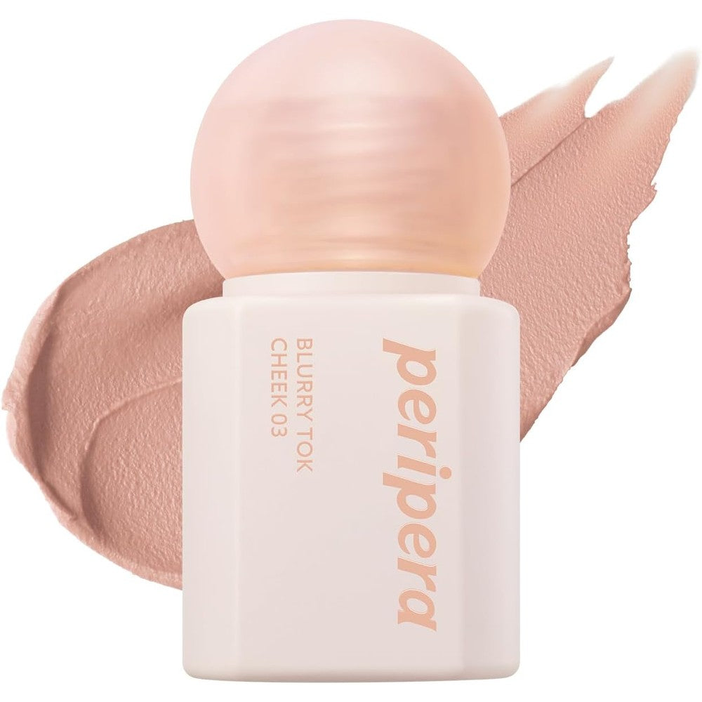Peripera Blurry Tok Cheek Liquid Blush in 03 Oat Latte front view packaging