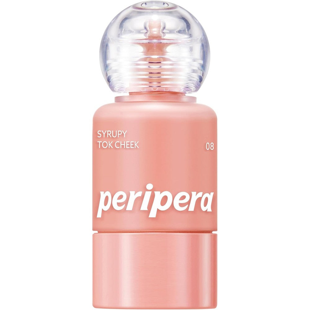 Peripera Syrupy Tok Cheek liquid blush front view showcasing the 08 Syrup Grapefruit bottle.