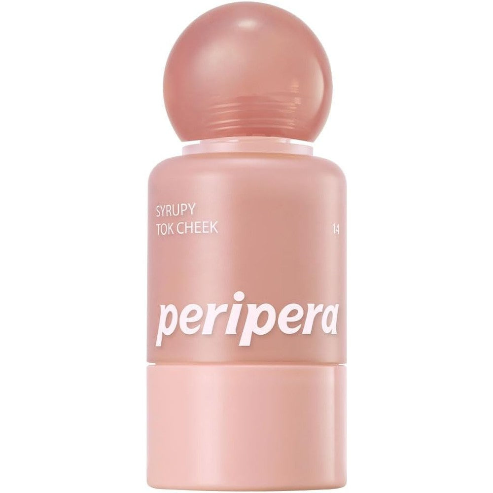 Peripera Syrupy Tok Cheek liquid blush front view showcasing the dropper applicator and bottle packaging.