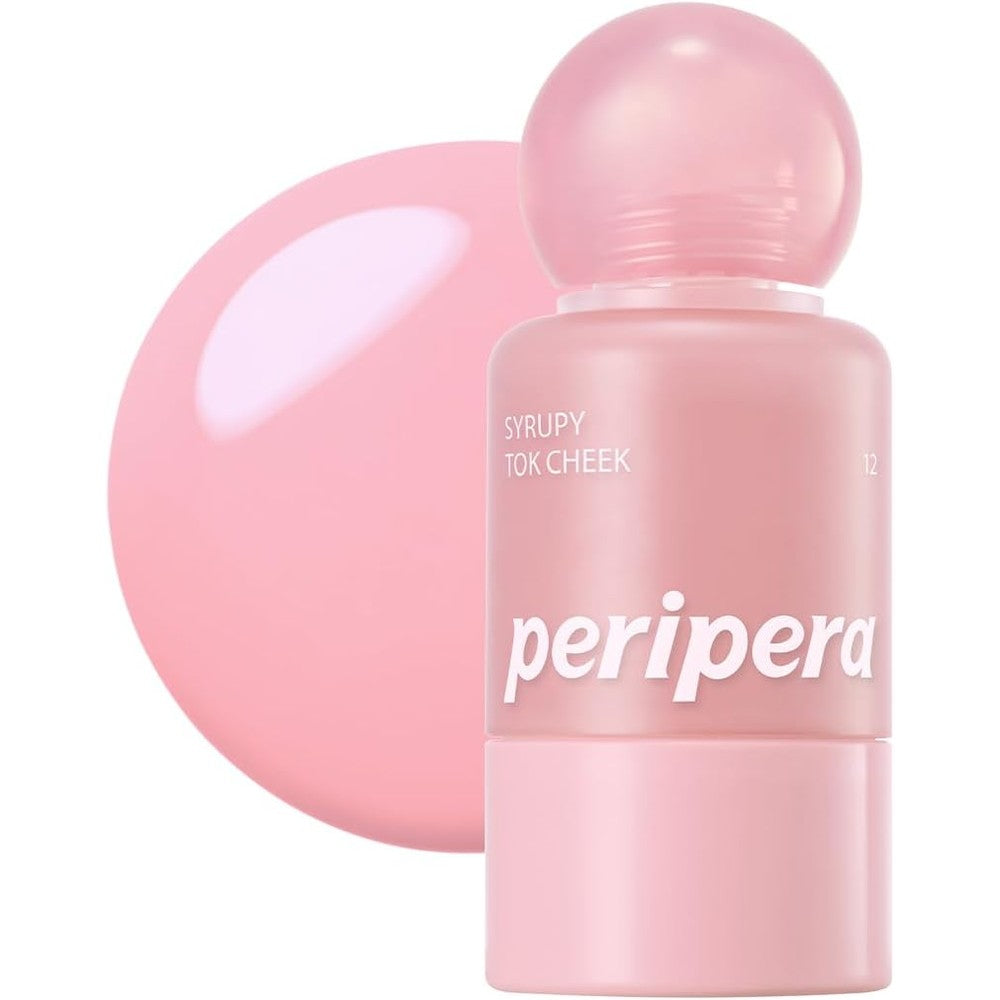 Peripera Syrupy Tok Cheek Liquid Blush front view bottle showing the Snug Grape shade.