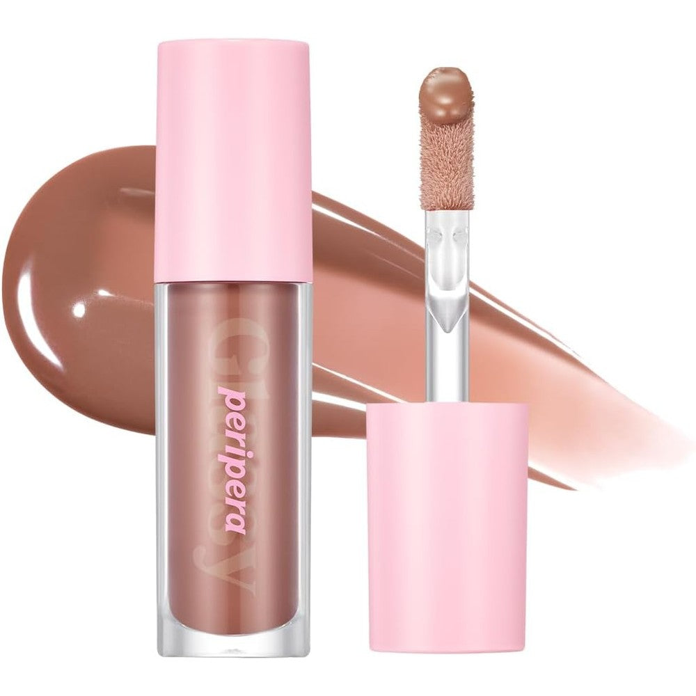 Peripera Ink Glasting Lip Gloss front view showing the 002 Edge Nude packaging.