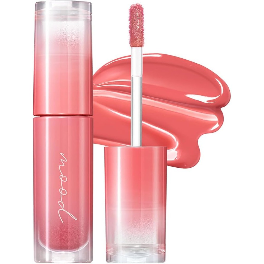 Peripera Ink Mood Glowy Tint front view showcasing the 003 Rose In Mind packaging for natural lip plumping.