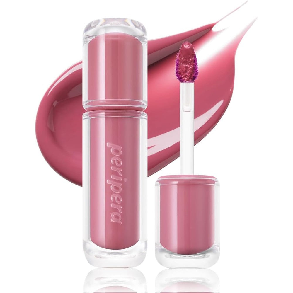 Peripera Ink Mood Glowy Tint 17 Blush Fig front view of bottle for high shine lips
