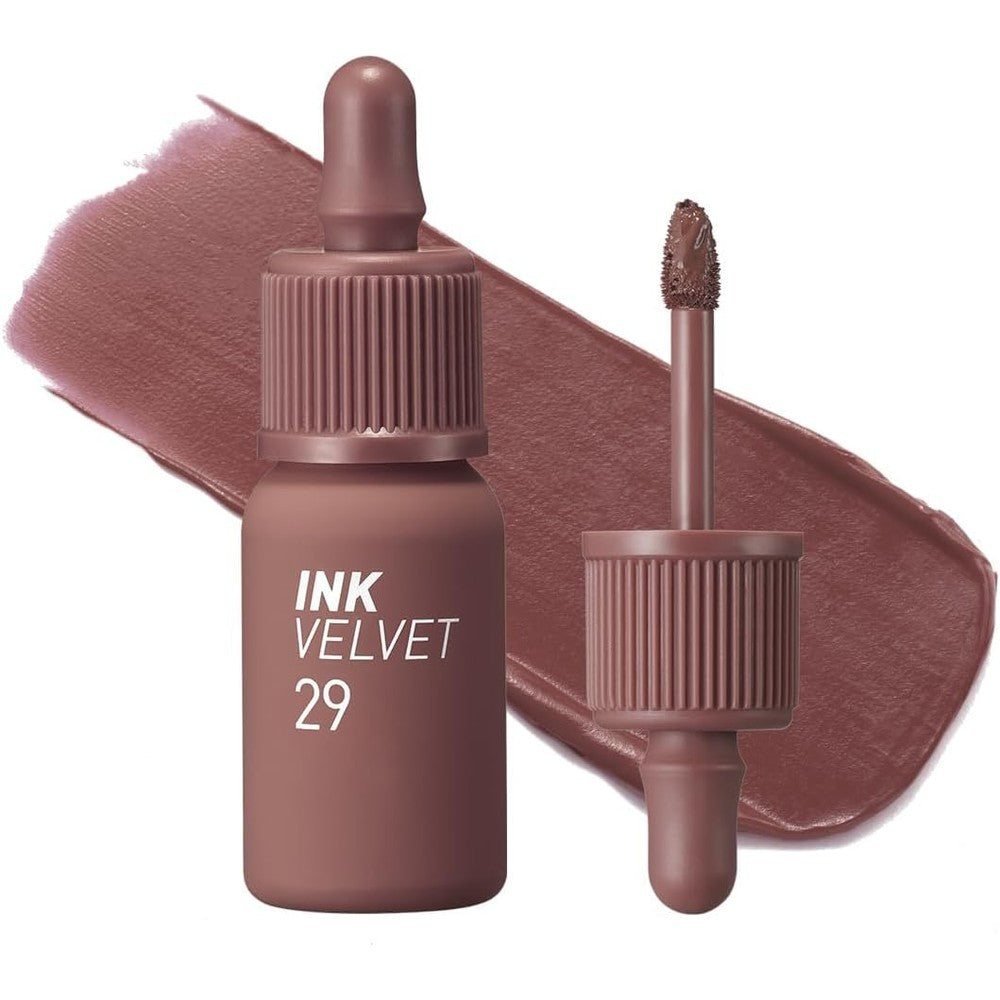 Peripera Ink the Velvet Lip Tint 029 Cocoa Nude front view of packaging.