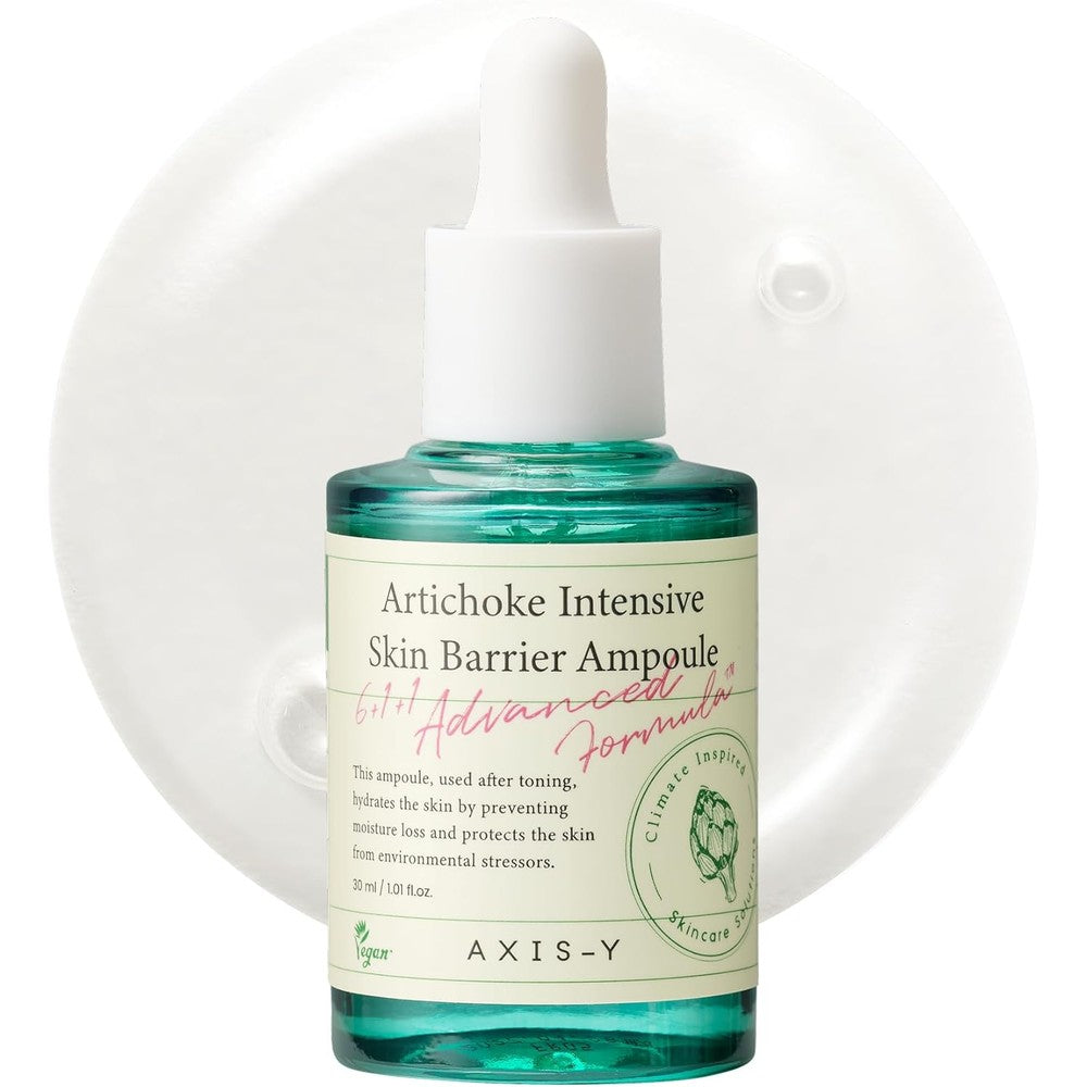 AXIS-Y Artichoke Intensive Skin Barrier Ampoule front view bottle on a clean background.
