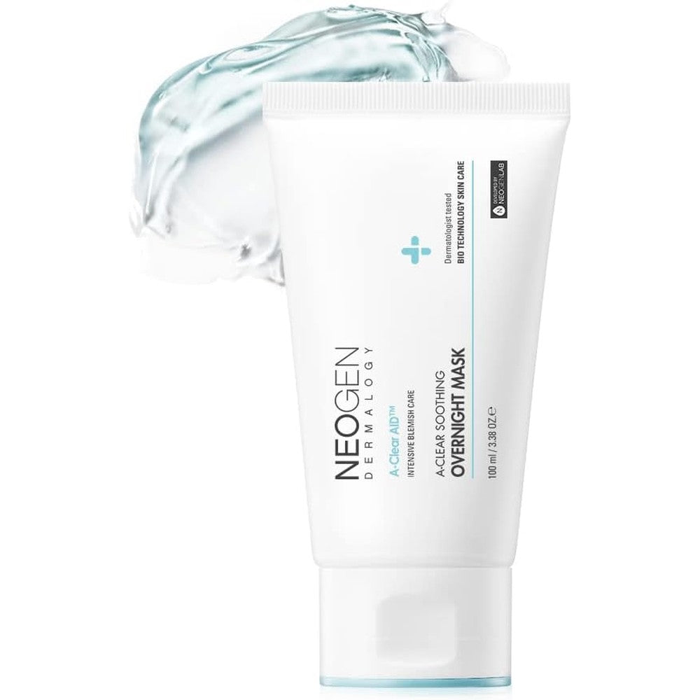 Neogen Dermalogy A-Clear Soothing Overnight Mask front view of the 100ml tube