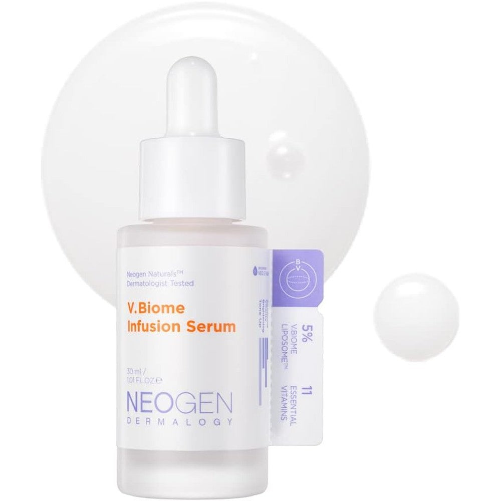 DERMALOGY by NEOGENLAB V.Biome Infusion Serum front view bottle for hyperpigmentation treatment
