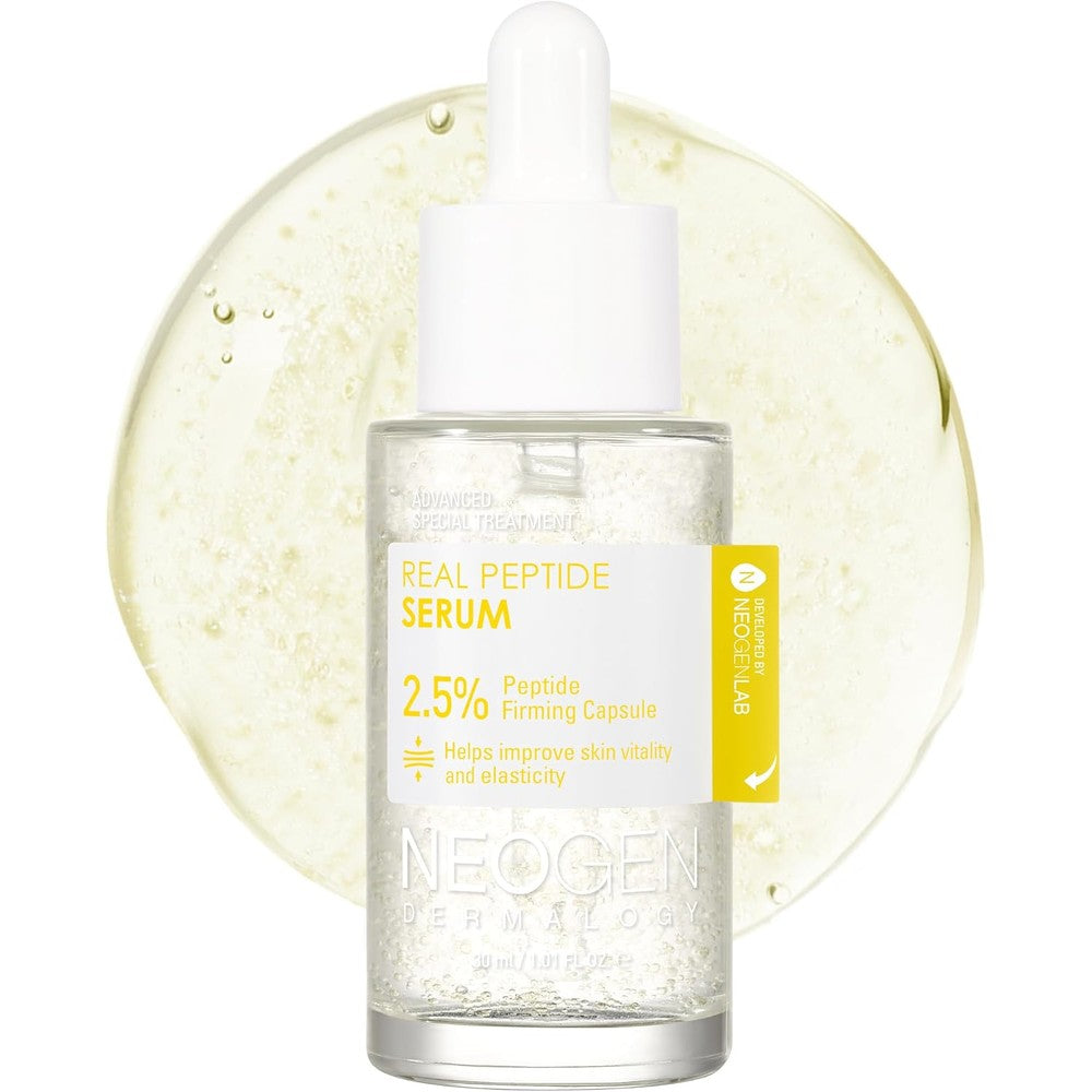 Dermalogy by Neogenlab Real 2.5 Percent Peptide Serum front view bottle for anti-aging skincare