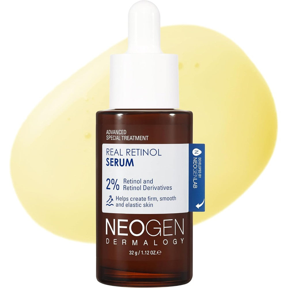 Neogen Dermalogy Real Two Percent Retinol Serum front view bottle showcasing the packaging