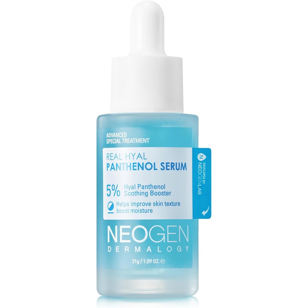 Neogen Dermalogy Real Hyal Panthenol Serum front view bottle for intense facial hydration