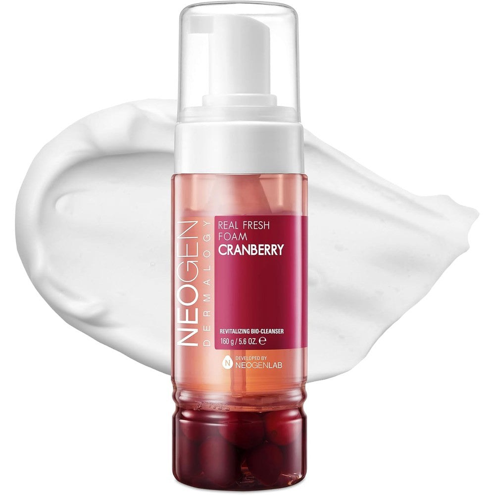 NEOGEN DERMALOGY Real Fresh Foam Cleanser Cranberry front view foaming face wash