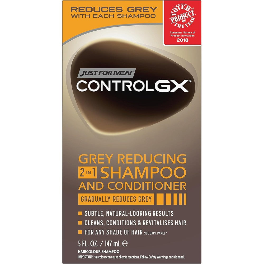 Just for Men Control GX 2 in 1 Shampoo and Conditioner 5 Fluid Ounce front view bottle