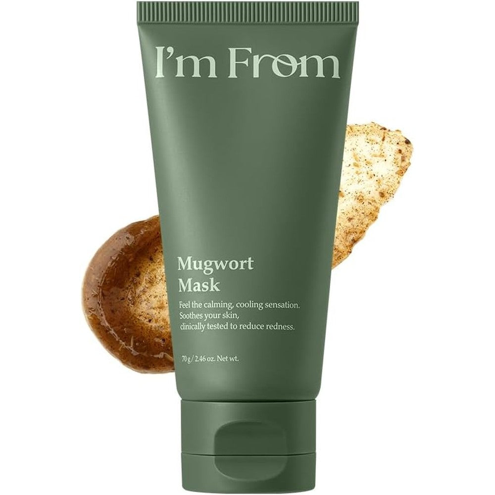 I'm From Mugwort Mask front view of the premium calming face mask packaging