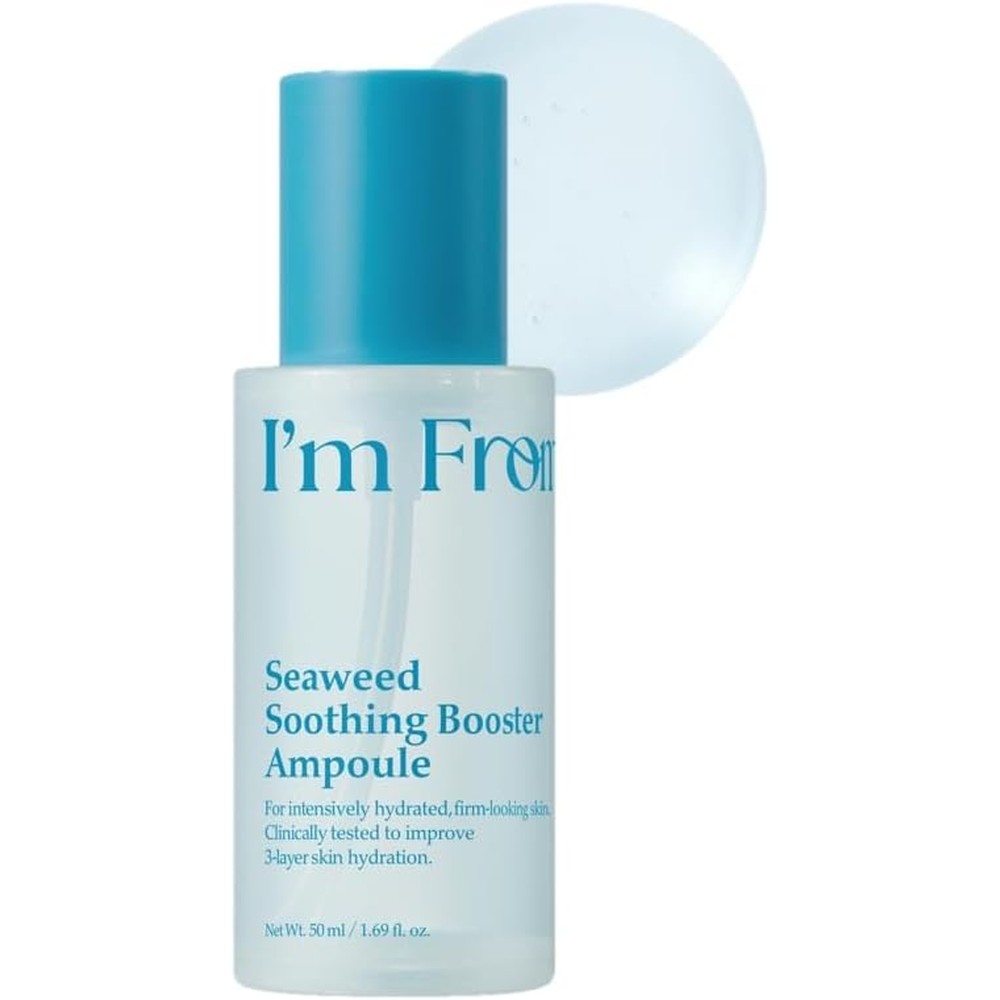 I'm From Seaweed Soothing Booster Ampoule Lightweight Hydrating Face Serum With Marine Phyto Mucin For Sensitive Skin 1.69 Fluid Ounce