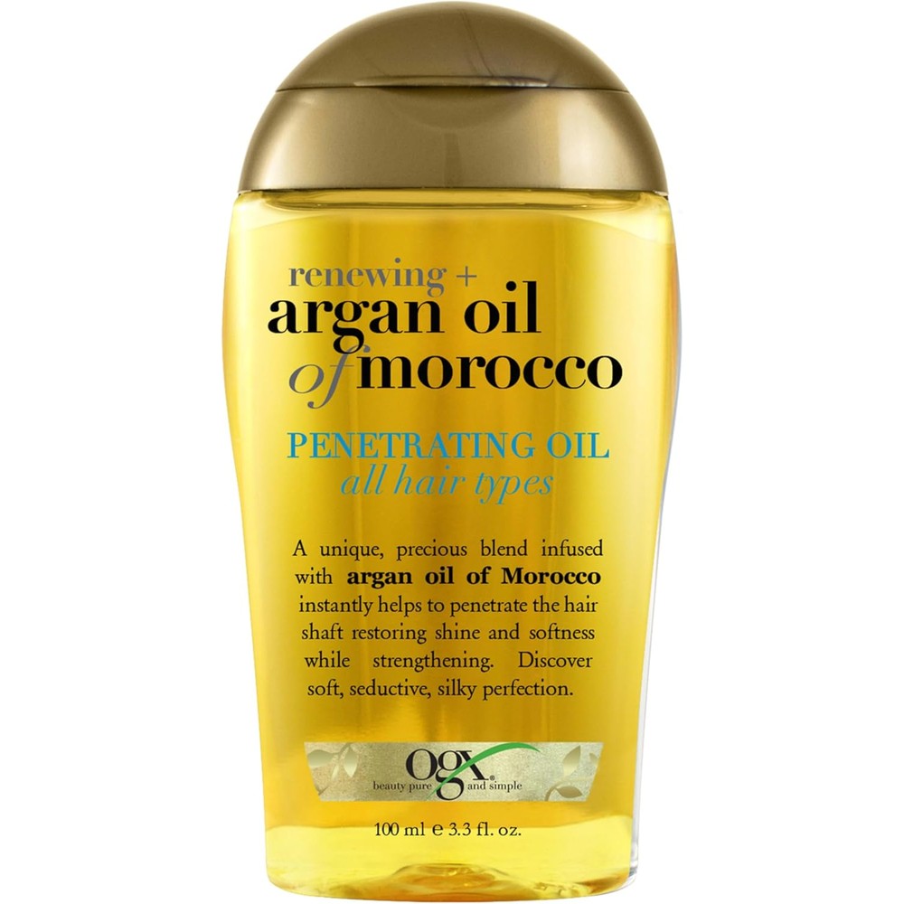 OGX Renewing Plus Argan Oil Of Morocco Penetrating Hair Oil Treatment For Dry And Damaged Hair With Cold Pressed Argan Oil 100 Milliliters - Image 1