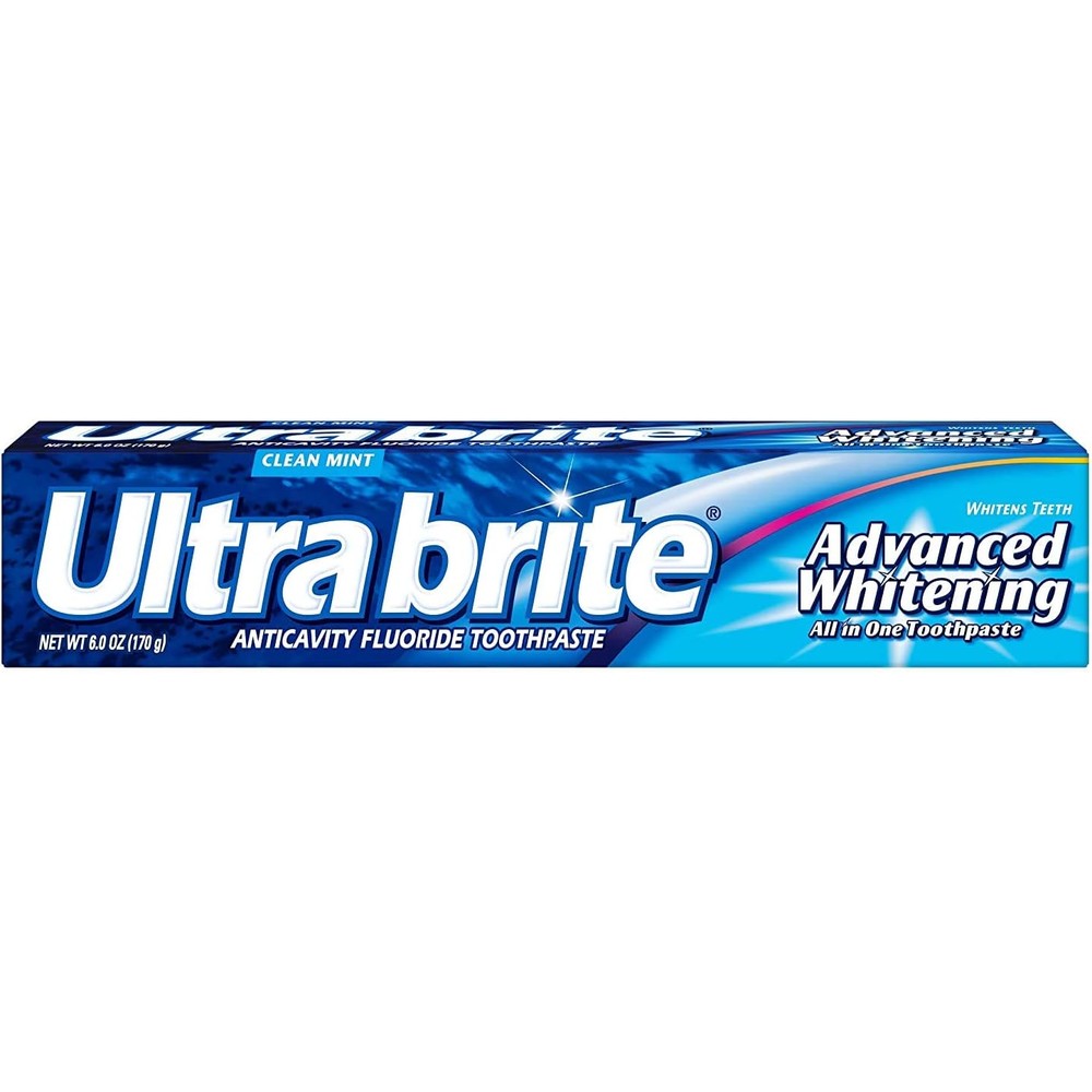 Colgate Ultra Brite Advanced Whitening Anticavity Fluoride Toothpaste Clean Mint Six Ounce