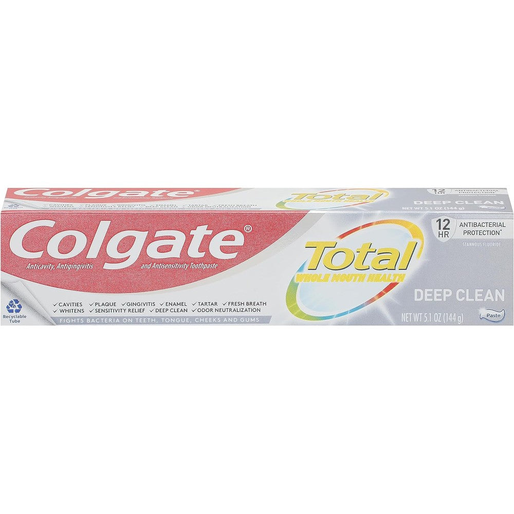Colgate Total Active Prevention Deep Clean 5.1 Ounce front view packaging