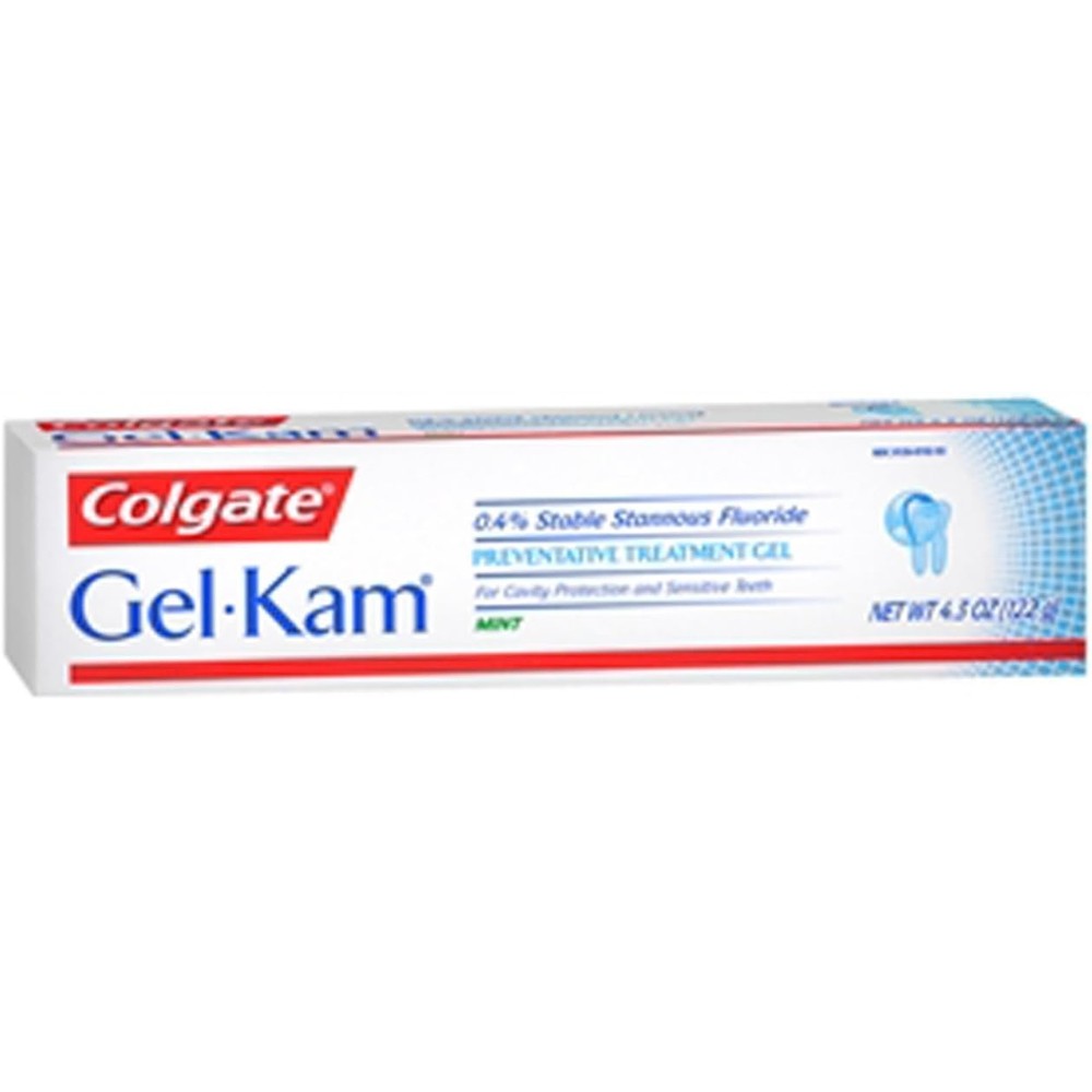 Colgate Gel-Kam Dental Treatment Gel Mint Flavor For Tooth Sensitivity Relief And Cavity Prevention Four Point Three Ounces Tube Pack Of Two