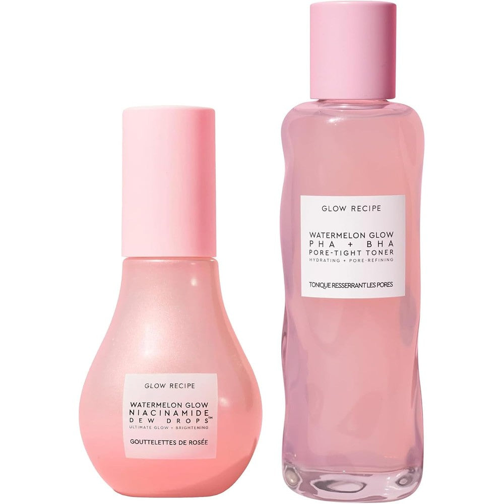 Glow Recipe Niacinamide Dew Drops and Pore-Tight Toner set front view