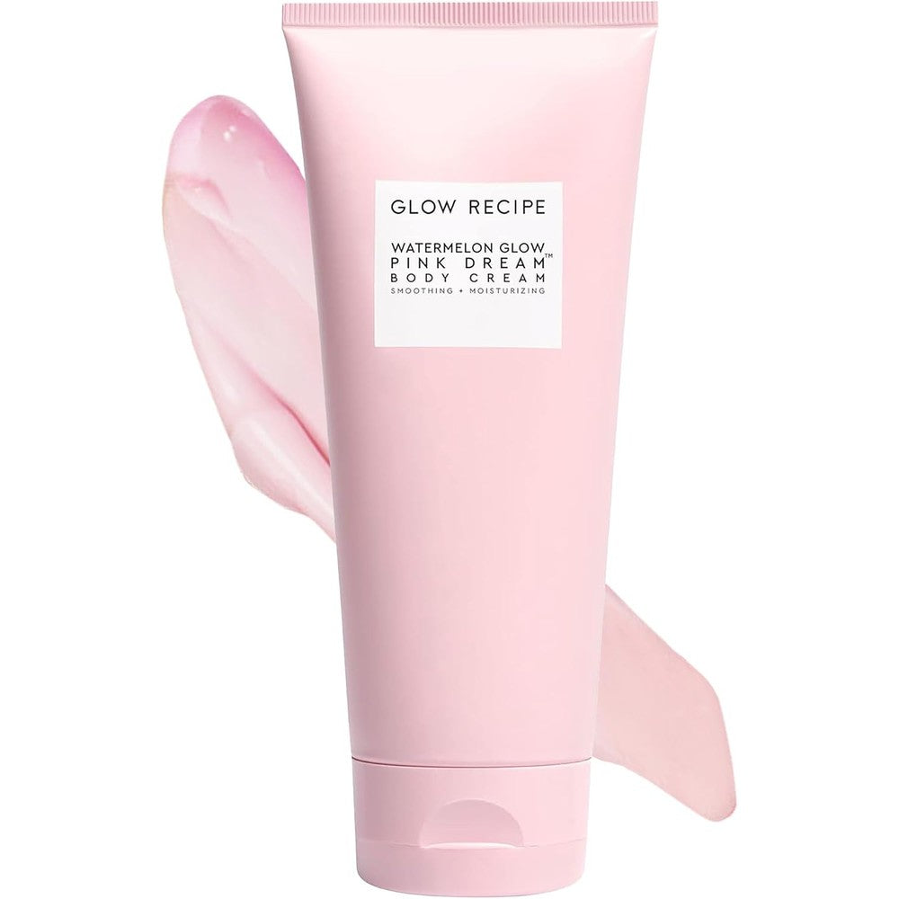 Glow Recipe Watermelon Glow Pink Dream Body Cream front view of the light pink tube packaging.