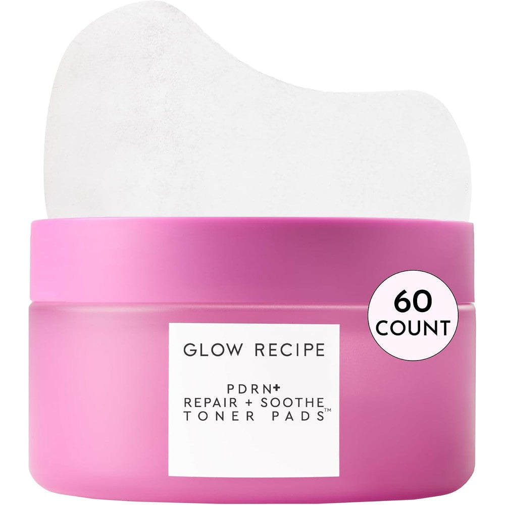 Glow Recipe PDRN+ Repair and Soothe Toner Pads front view packaging