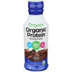 Orgain Organic Protein Shake Creamy Chocolate Fudge front view bottle packaging
