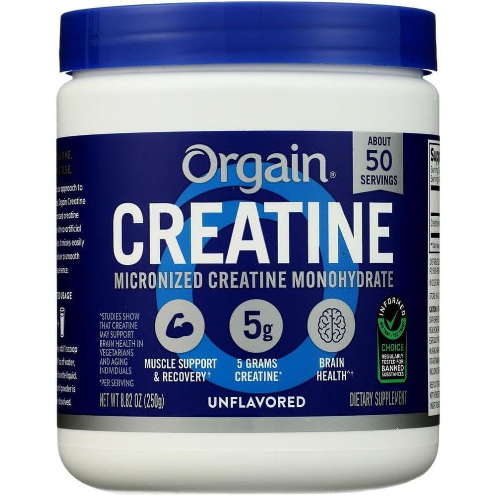 Orgain Micronized Creatine Monohydrate powder front view