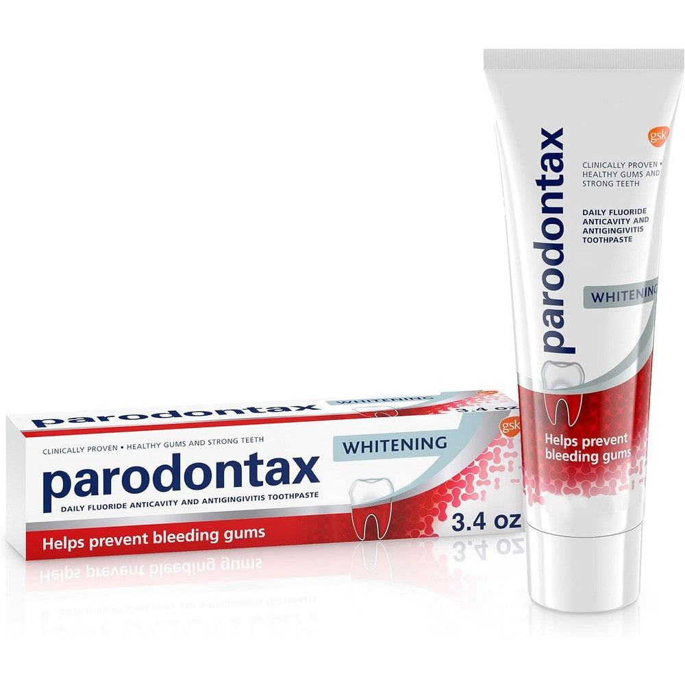 Parodontax Whitening Toothpaste For Bleeding Gums Teeth Whitening And Gingivitis Treatment 3.4 Ounces