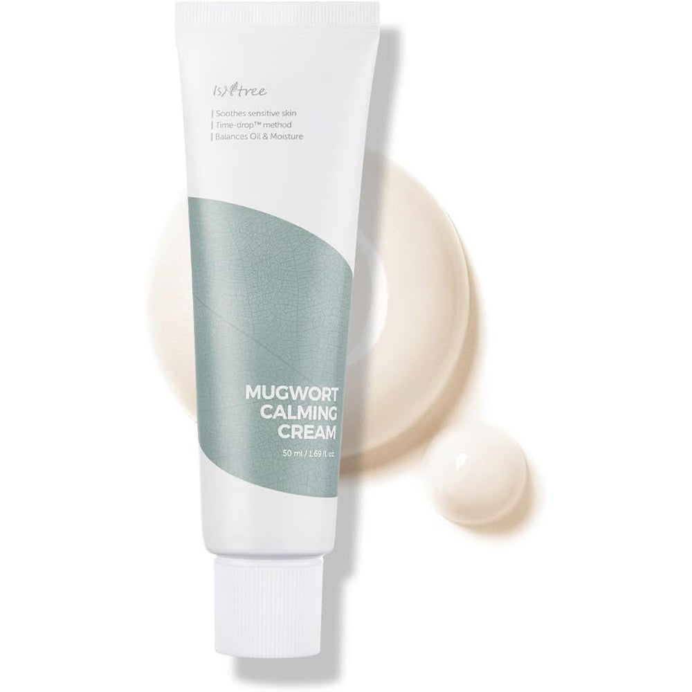 Isntree Mugwort Calming Cream For Sensitive Skin And Oil Moisture Balance 50 Milliliters 1.69 Fluid Ounces Korean Skincare Moisturizer