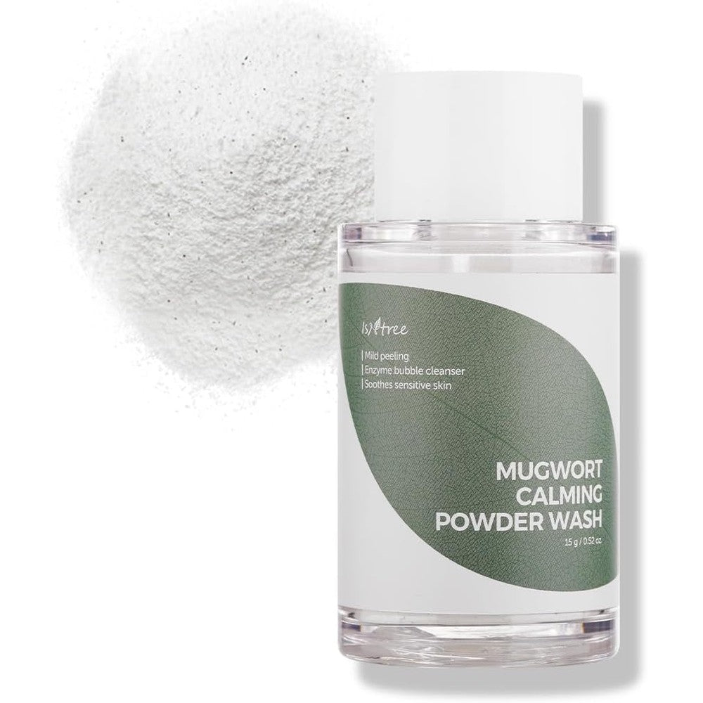 Isntree Mugwort Calming Powder Wash 15g front packaging view