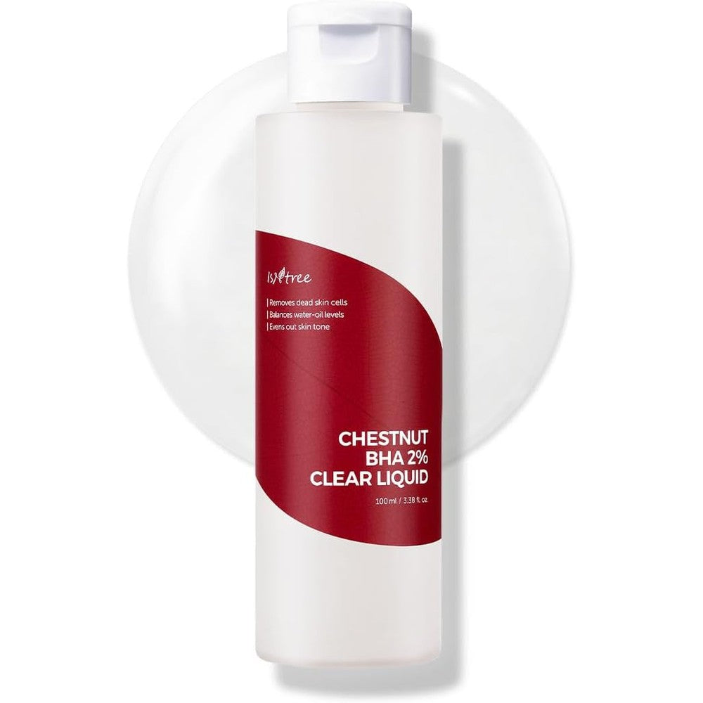 Isntree Chestnut BHA 2 Percent Clear Liquid exfoliating toner front view bottle