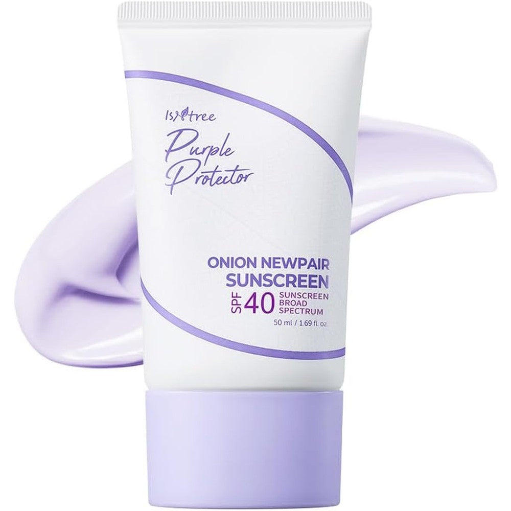 Isntree Onion Newpair Sunscreen front view bottle packaging on clean background