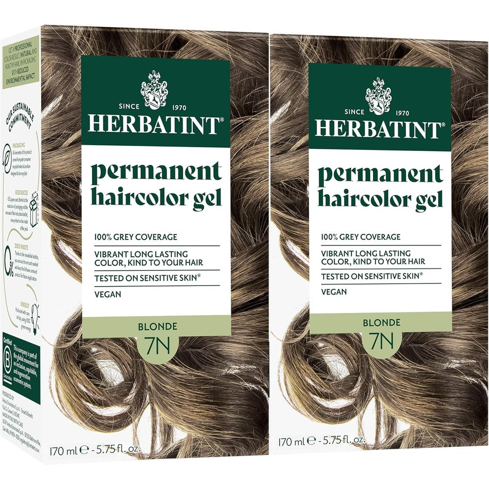 Herbatint Permanent Hair Dye 7N Blonde front view packaging