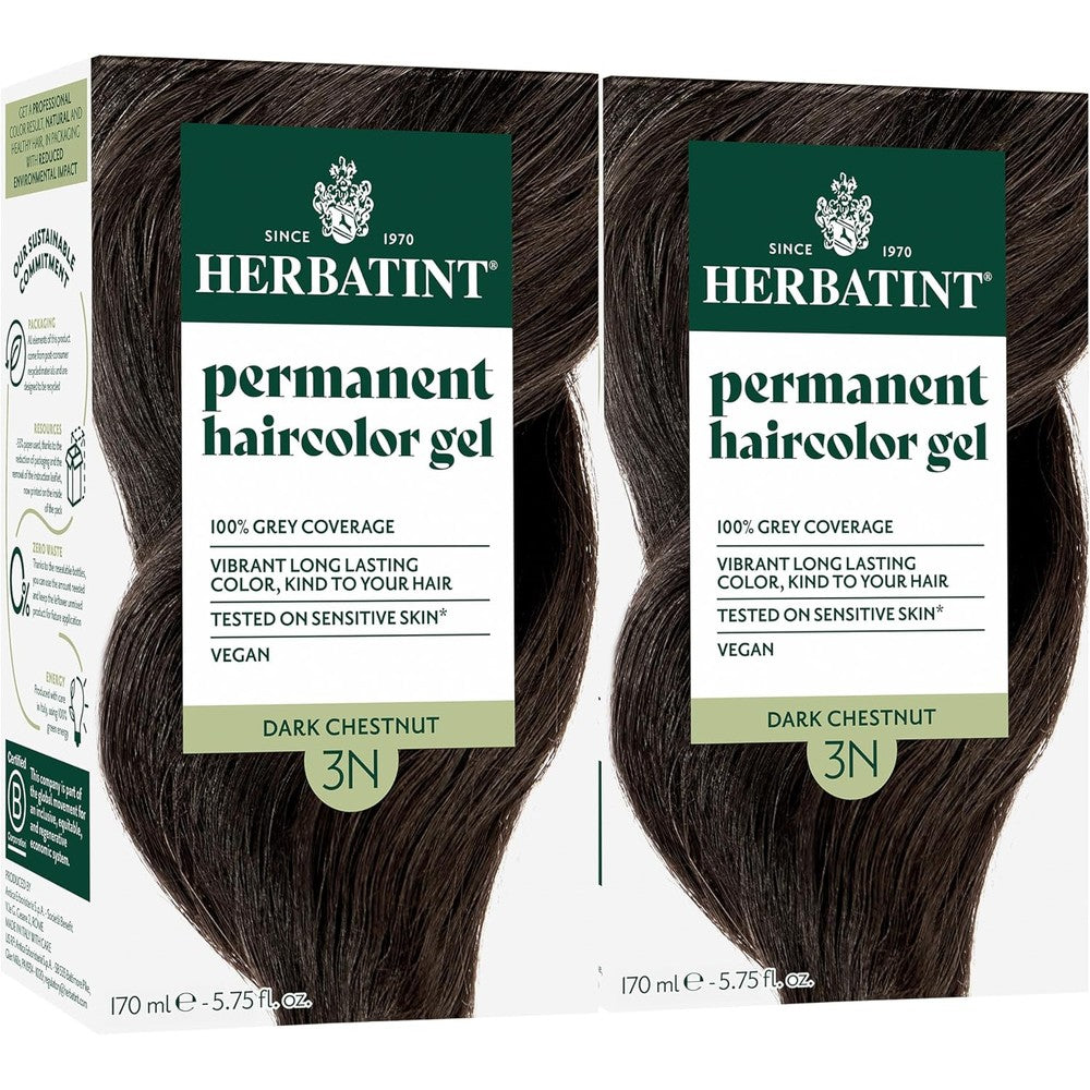 Herbatint Permanent Hair Dye 3N Dark Chestnut front packaging view