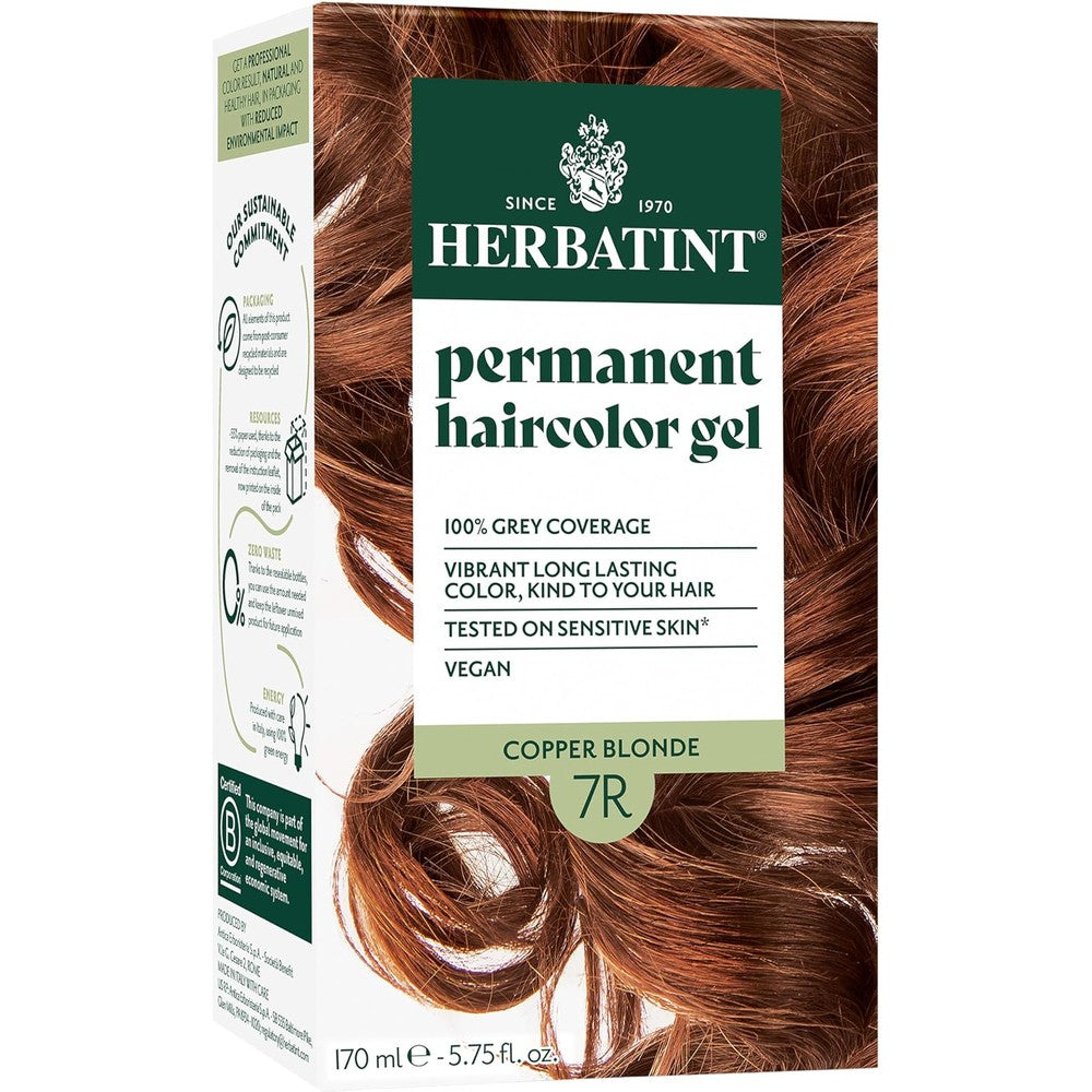 Herbatint Permanent Hair Dye 7R Copper Blonde box front view