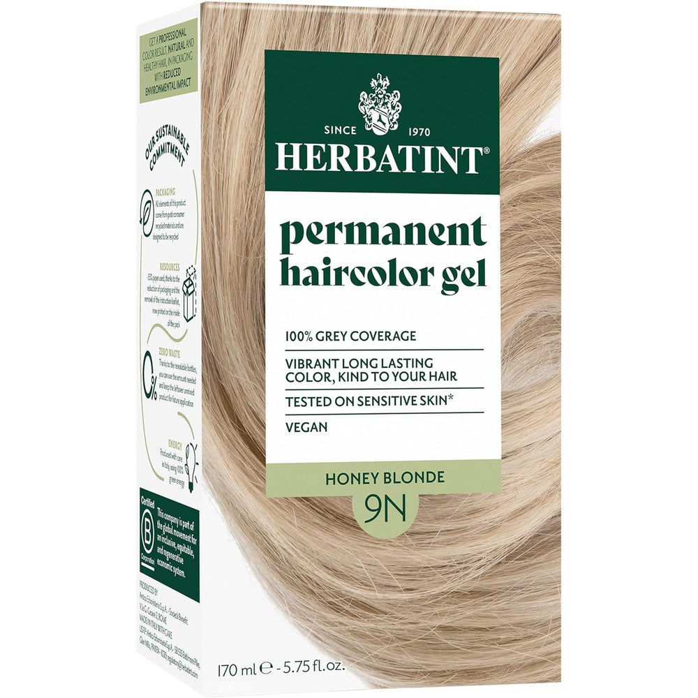 Herbatint Permanent Haircolor Gel 9N Honey Blonde front view box