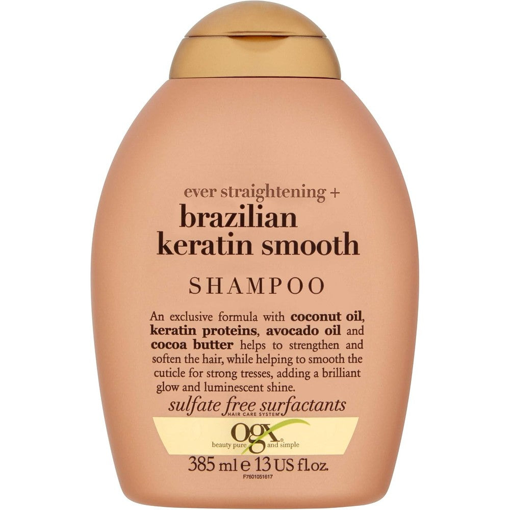OGX Brazilian Keratin Therapy Shampoo front bottle view