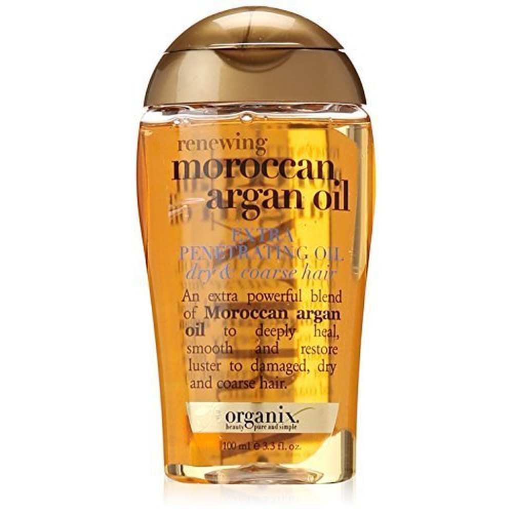 OGX Renewing Plus Argan Oil of Morocco Extra Penetrating Oil bottle front view for hair nourishment