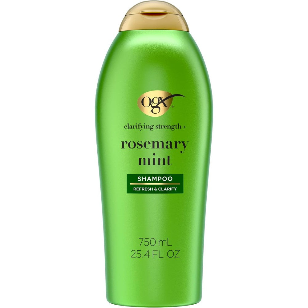 OGX Clarifying Strength + Rosemary Mint Shampoo For Oily Hair With Sulfate-Free Surfactants 25.4 Fluid Ounce