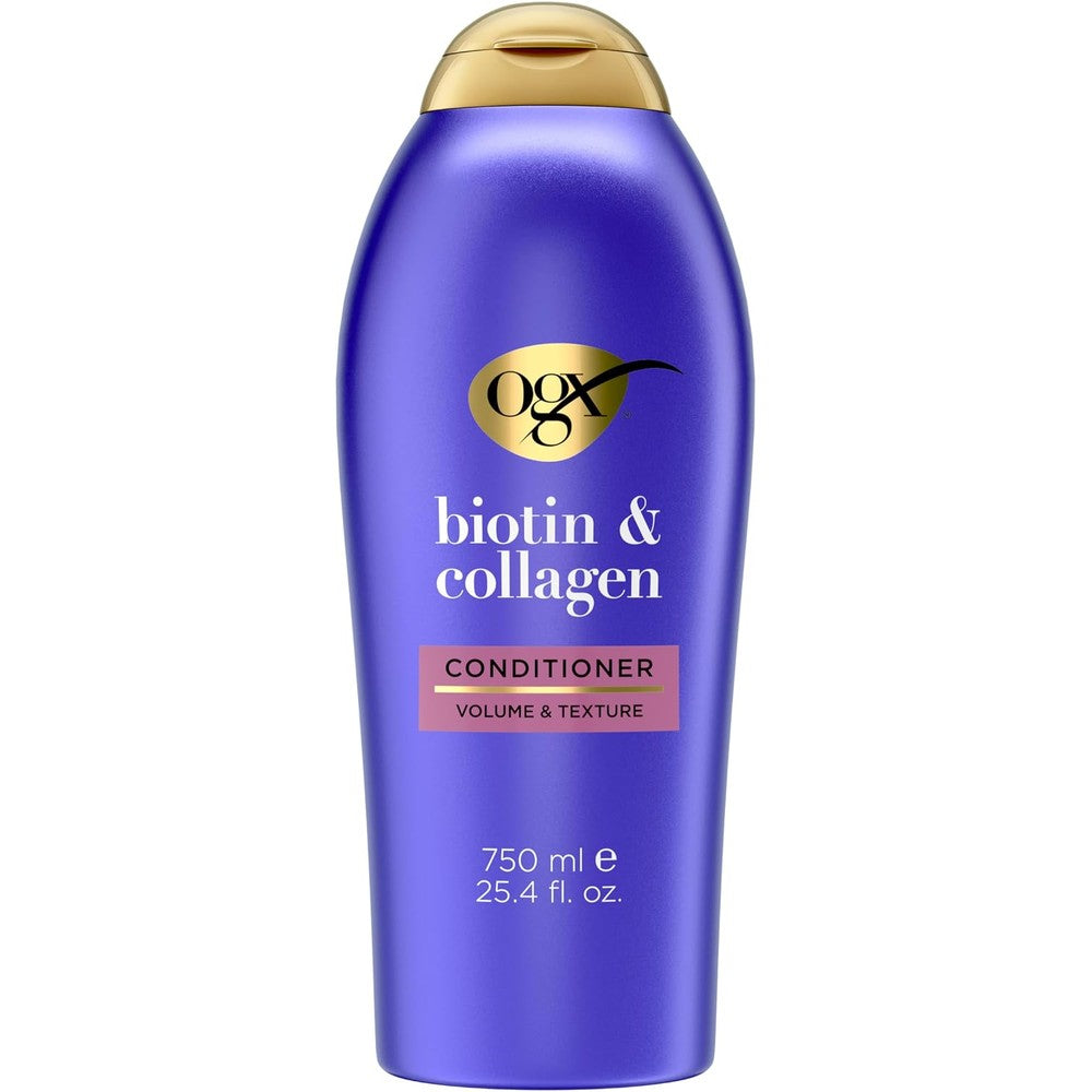 OGX Thick and Full Biotin and Collagen Volumizing Conditioner bottle front view